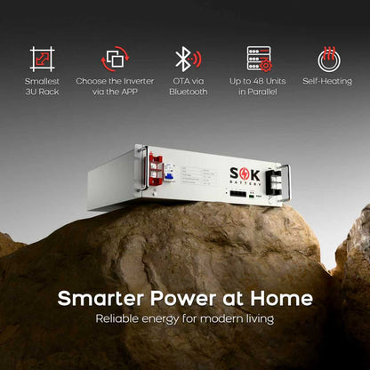 SOK SK48V100N | 48V100Ah Server Rack LiFePO4 Battery